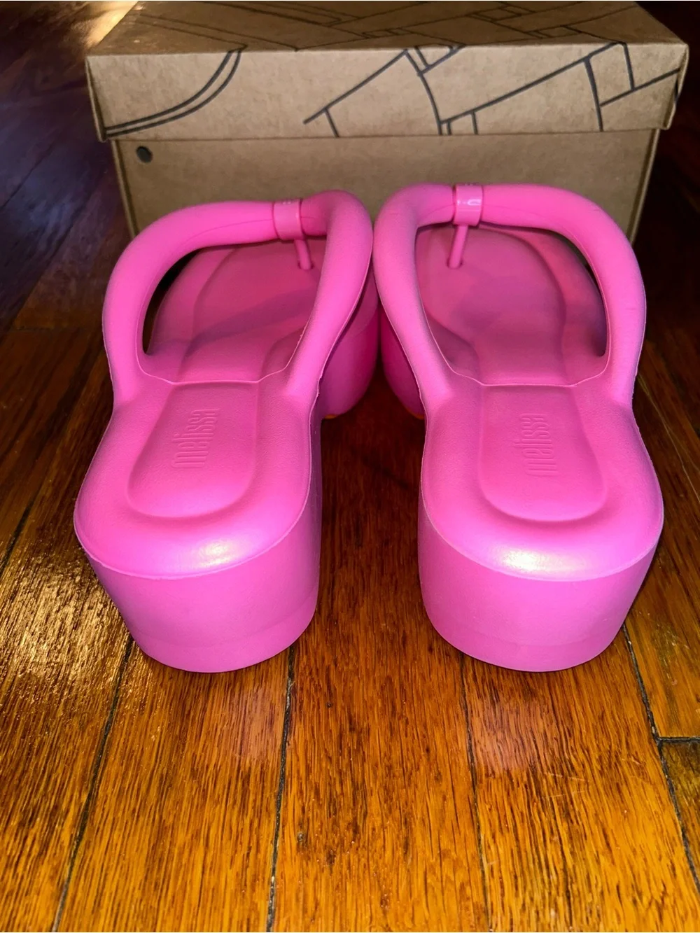 Melissa Pink Platform Flip Flop Sandals